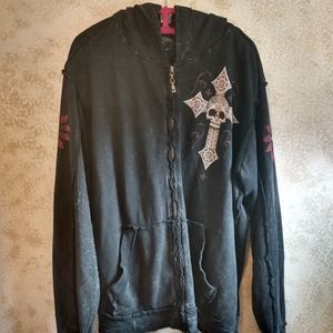 Affliction full zip hoodie XXL